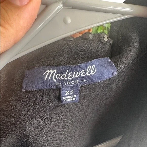 MADE WELL Black Shirt / Polyester Size XS.  Very Soft and Elegant Fabric. - Picture 3 of 4